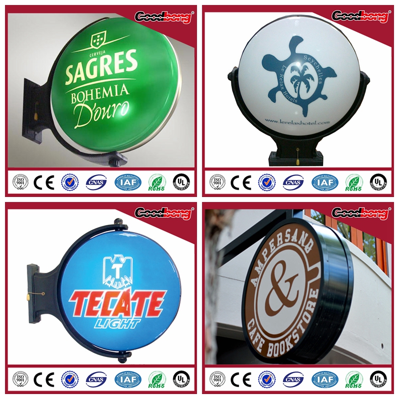Outdoor Vacuum Forming Acrylic Round Shop Light Box Signage