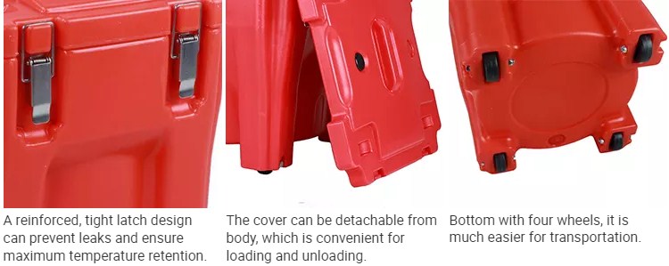 30L Insulated Soup Carrier Food Grade Plastic Keep Warm With Stainless Steel Round Tank