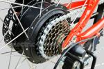 Red 38km/h Electric Pedal Assist Mountain Bike 48V 500W Gear Motor