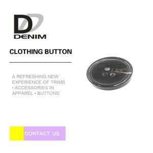 Quality With Visible Hole Inch Size Large Black ing Buttons Nickel Free Lead Free For Coats &amp; Jackets wholesale