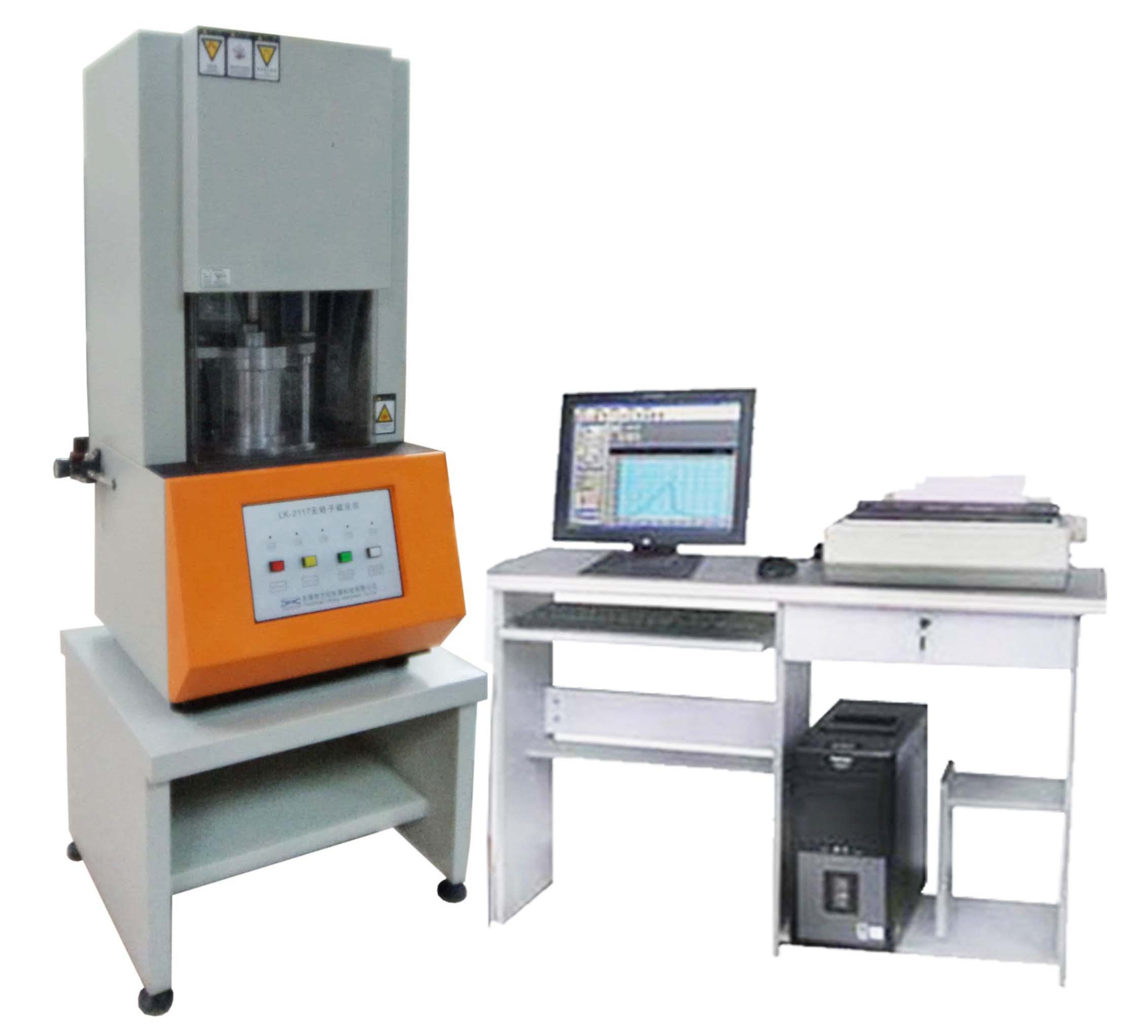 Industrial Rubber Testing Equipment Rotorless Rheometer / Rubber Vulcanizing Machine
