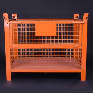 Quality Lockable Folding 50*100mm 1000KG Capacity Steel Pallet Cages wholesale