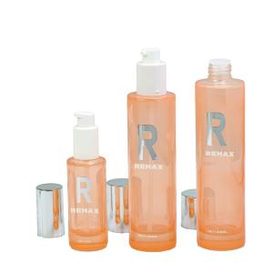 Quality Cosmetics Packaging 30g 50g 100g 30ml 100ml 120ml Silver-plated Pink Transparent Glass Lotion Dropper Bottle Cream Jar wholesale