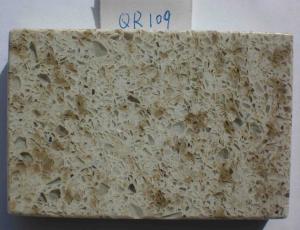 Quality Artificial Kitchen / Bathroom Vanity Countertops 93% Natural Quartz Material wholesale