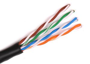 Quality Black FTP Cat6A Cable , Unshielded Cat 6 Network Cable 8 Conductors wholesale
