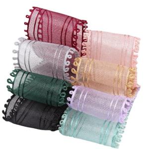 Quality 16mm-38mm Rolls Of Organza Ribbon Double Circle Edge Red Sheer Ribbon wholesale