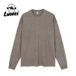 Heavy Weight Cotton Knitted Hoodie Two Tone Cut Sew Crewneck Sweatshirt