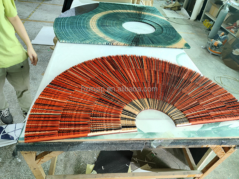 6 Color Handmade Abstract Art Paintings Wall Arts 3D Home Crafts Customized Size