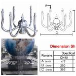 Brass Chrome 1" DN25 Rotating Fountain Nozzle