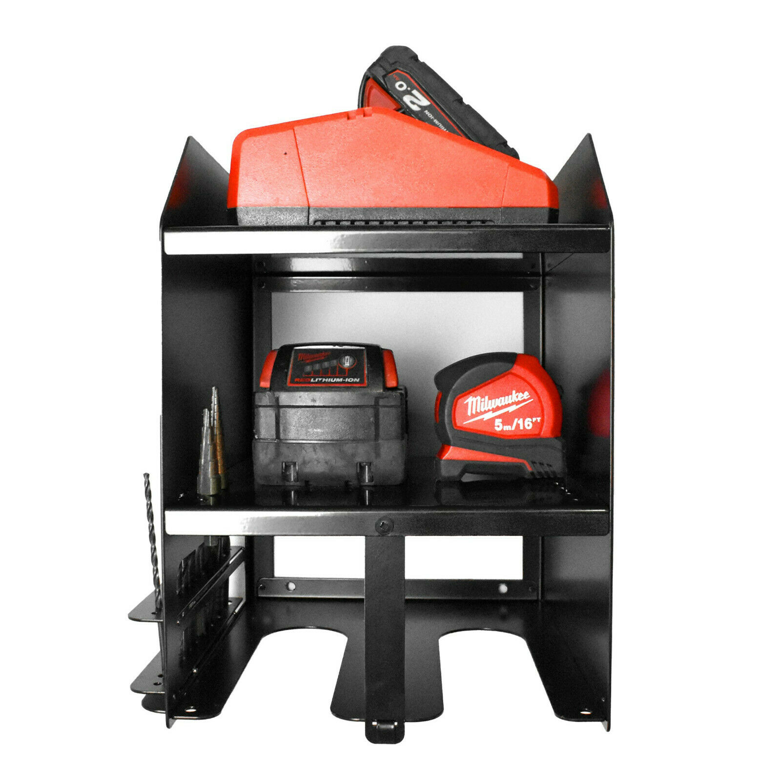 Convenience Stores Wall Mount Cordless Drill Tool Holder Organizer Rack Plastic Type