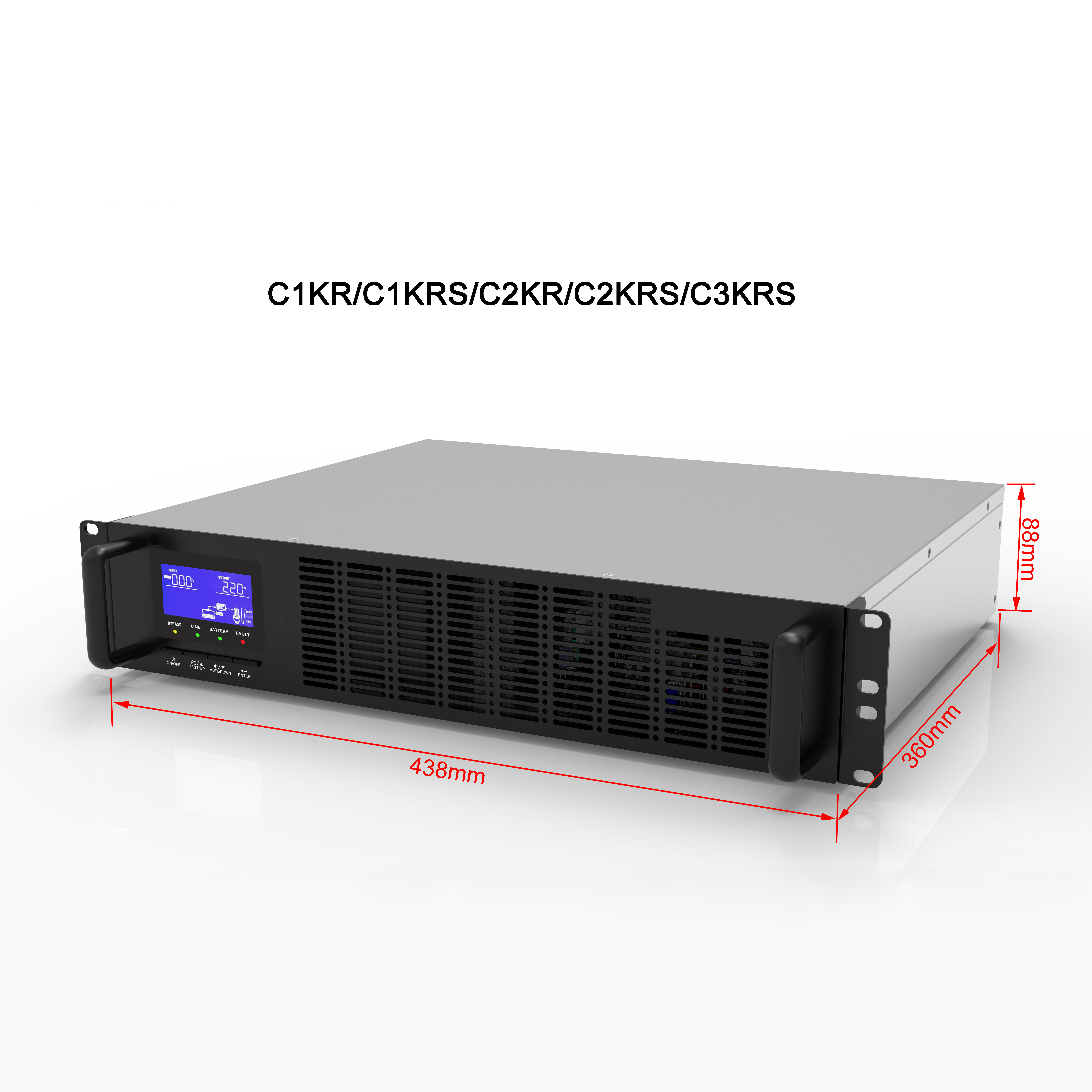 1KVA 3KVA Single Phase Online UPS Network Rack Mount Battery Backup