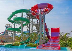 Quality Boomerang Fiberglass Water Slide Giant Aqua Park Equipment FRP 12m Height wholesale