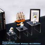 Clear Acrylic Display Risers 2 Sets, 3-Tier Risers Stands Showcase For Amiibo