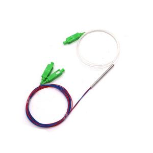 Quality 1X2 FC/APC Fbt Fiber Optic Splitter Single Mode Dual Window 0.9mm Fiber With Loose Tube wholesale