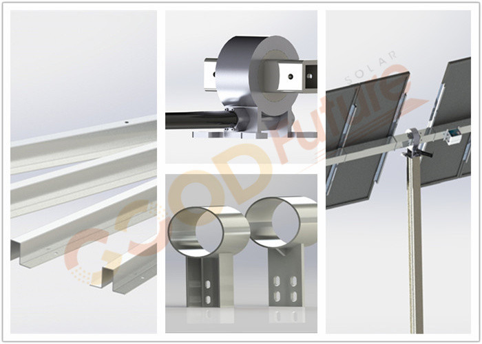 IP66 Single Axis Solar Tracking System With Linear Drive Control