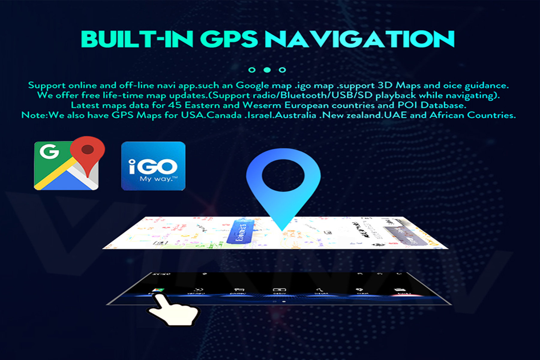 Car GPS Multimedia Player Aftermarket Radio Stereo For Lexus ES200 ES250 ES350 ES300h 2018-2020 Carplay