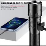 Multifunctional White Laser Flashlight Outdoor Zoom Emergency Light Rechargeable