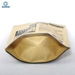 Zipper 200 Micron Brown Paper Biodegradable Coffee Bags