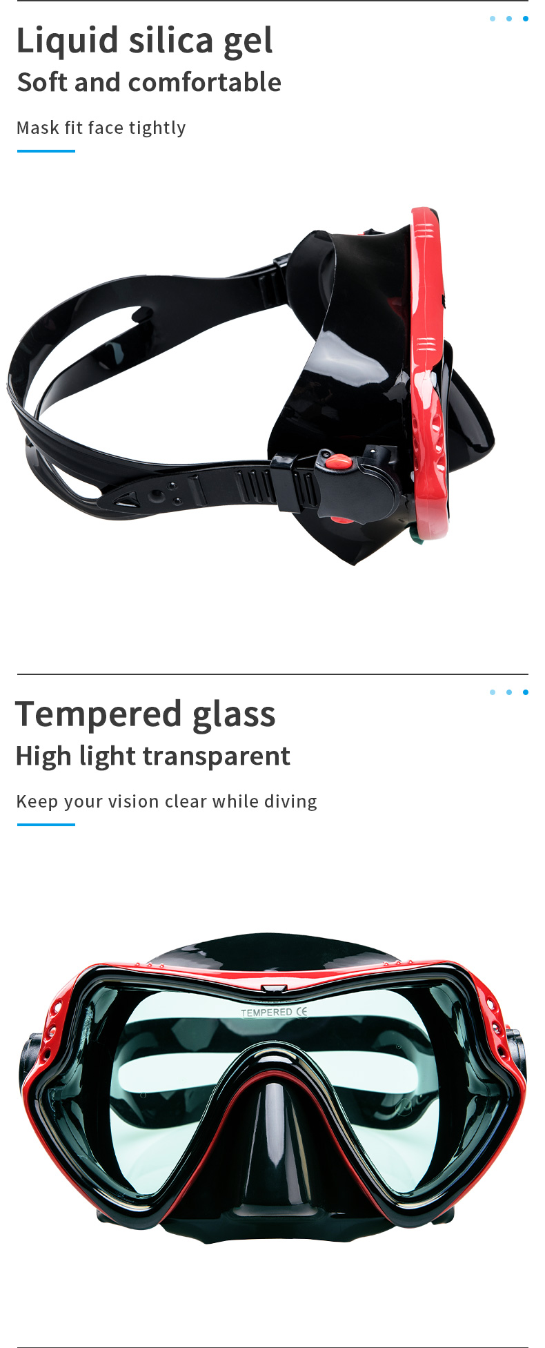 Dive Snorkel Tube and Goggles Adult Black Diving Set with 4.0mm Tempered Glass Lens Snorkel Mask Set