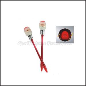 Quality Customizable Christmas Ballpoint Pens Fashionable With Flashing Lights Gifts wholesale