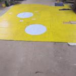 ZP275 Rotary Table Anti Slip Mat Yellow PU Apply For Oilfield Drilling