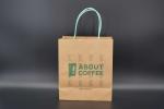Juice Takeaway Eco Paper Bags Wood Pulp Kraft Flexo Printing