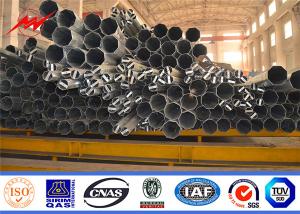 Quality SS400 Steel 66kv Round Tapered Electric Utility Pole , Polygonal Tower Steel Octagonal Poles wholesale