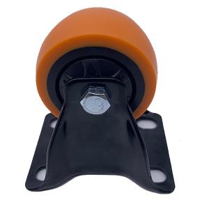 Quality TPE Caster Wheels Rigid Solid Plate 50mm Medium Light Duty Castors wholesale