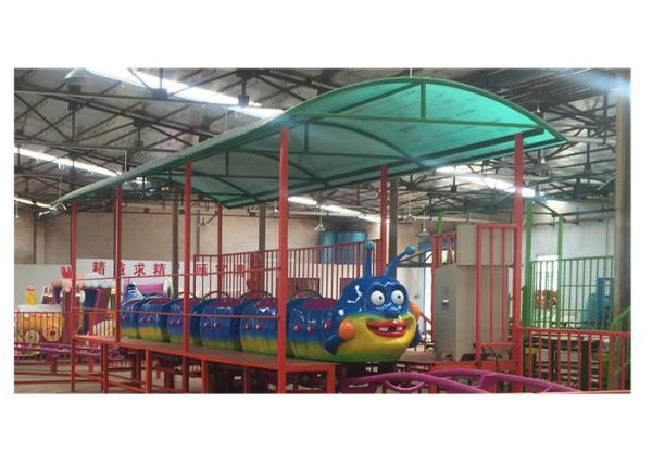 12 Players Kids Amusement Rides , Fruit Worm Mini Roller Coaster Ride 6