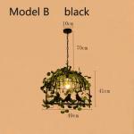 Creative Vintage Plant Pendant Lights Bird Cage Industrial Pendant Lamp(WH-VP