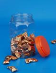 Durable Clear Plastic Jars Cylinder Shape Food Grade Material 1400Ml