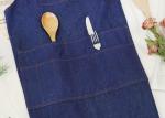 Denim Kitchen Cooking Apron Home Cleaning Apron With Many Pockets Hang-Neck