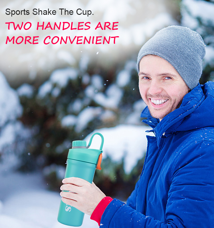 600ml Double Wall Stainless Steel Vacuum insulated Sports Water Bottle Metal Thermos Flask Shake Bottle