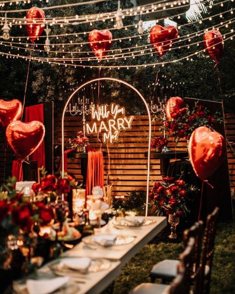 Stainless Steel Will You Marry Me Sign Neon Sign Decoration Wedding Marquee