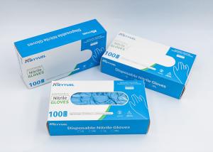 Quality Flexible Blue Disposable Nitrile Powder Free Medical Examination Gloves wholesale