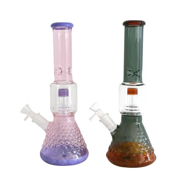 Cheap Glassworks Color Worked Beaker Bottom Bong  Borosilicate Glass Bongs for sale