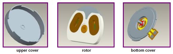 Small Coin DC Vibration Motor 3V 10mm 1020 Flat FPC Connection