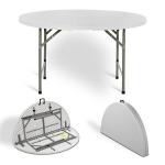 Outdoor 10 Seater Round Folding Tables That Seat 10 Foldable Banquet Table