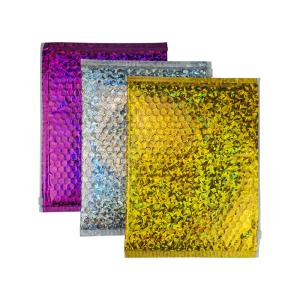 Quality Waterproof Poly Holographic Bubble Mailers Bags Self Adhesive For Express Shipping wholesale