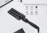 Black Titanium Ceramic 25mm Barrel Curling Wand , Travel Professional Curling