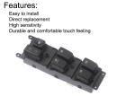 Yellow Light Driver Side Master Window Switch For Hyundai Rio KIA Four Door