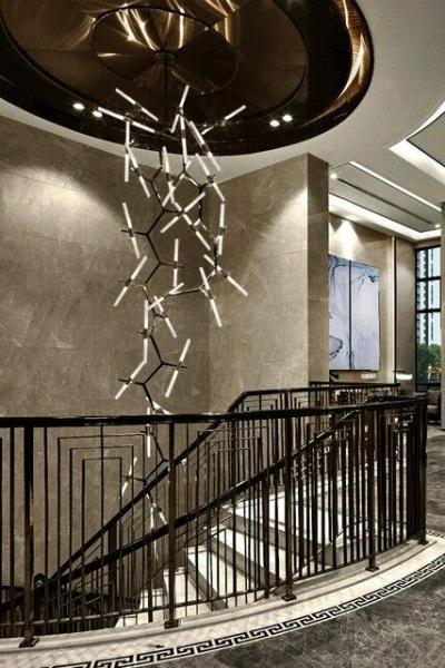 Stair chandelier modern simple art living room creative Studio personality tree