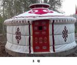 Anti - Snow Yurt Style Camping Tent , Heat Preservation Mongolian Nomad Tent