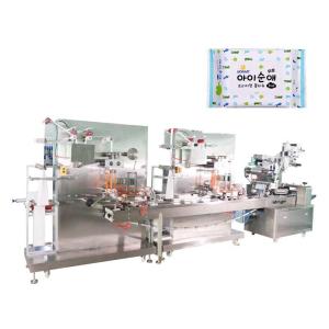 Quality 10pcs - 20pcs Wet Wipes Packing Machine 2.8KW Automatic Packing Line wholesale