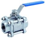 1000 WOG 3 Piece 316 Stainless Steel Socket Weld Ball Valve With Locking Handle
