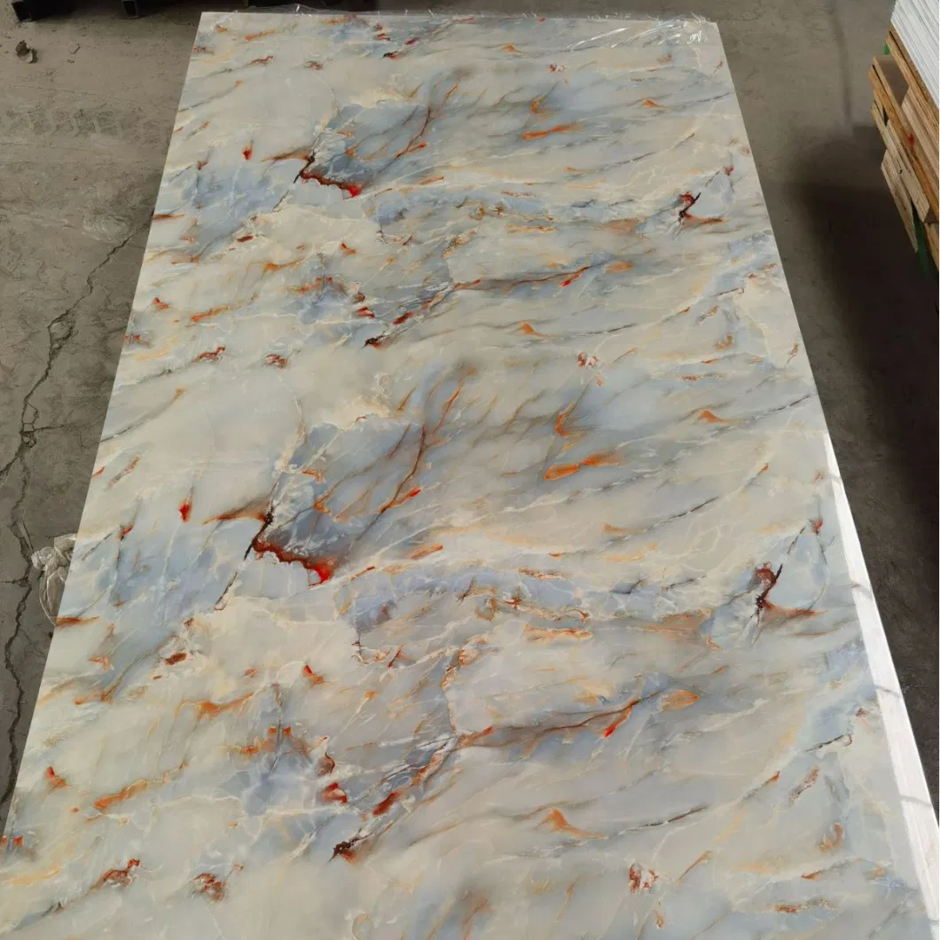 Modern PVC Marble Wall Panel Decoration Geometric Waterproof Fireproof Moisture-Proof Hotels Apartments