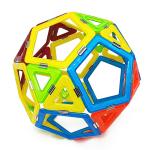 Geometric Intelligent Magnetic Building Tiles Set Color Window Educational Kit
