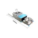 Hwhongrv Mini One Burner Pull Type Gas Stove Boat Caravan RV Stainless Steel
