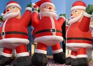 Quality Outdoor Xmas Giant Inflatable Santa Claus With Blower For Christmas Decorations wholesale