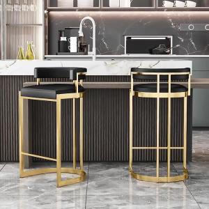 Quality Bar Room Stools With Stainless Steel Legs Velvet / PU Seat wholesale